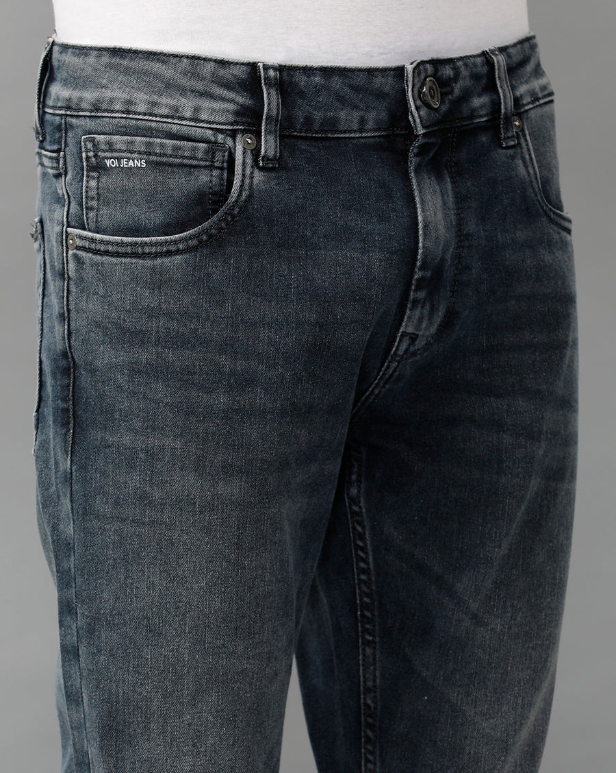 INDIGO TRACK CROPPED SKINNY FIT JEANS