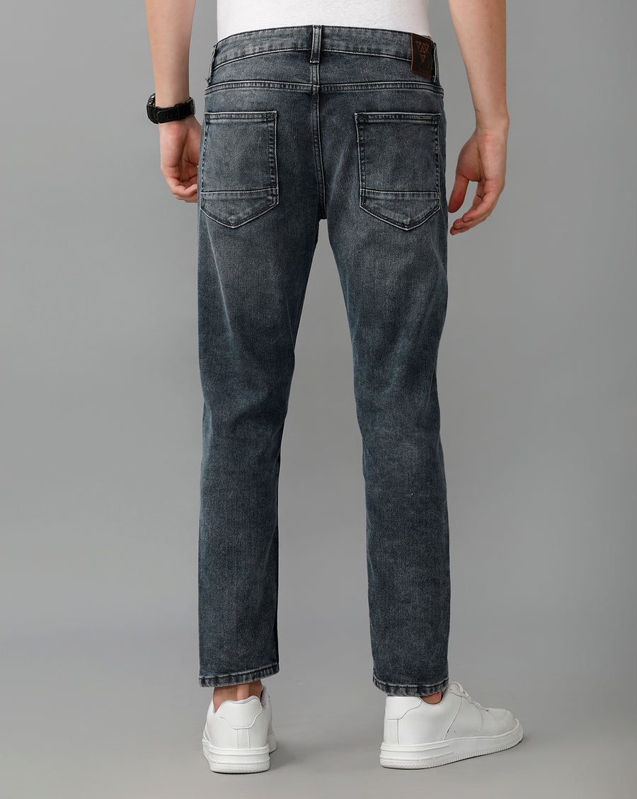 INDIGO TRACK CROPPED SKINNY FIT JEANS