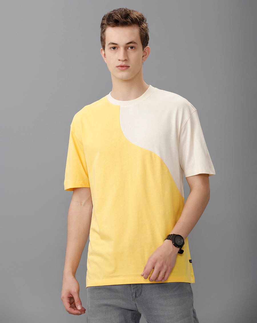 BANANA YELLOW REGULAR FIT COTTON T-SHIRT
