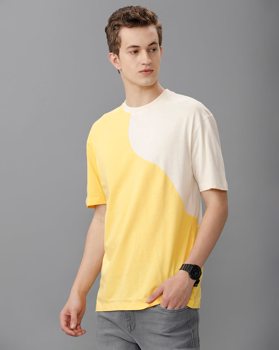 BANANA YELLOW REGULAR FIT COTTON T-SHIRT
