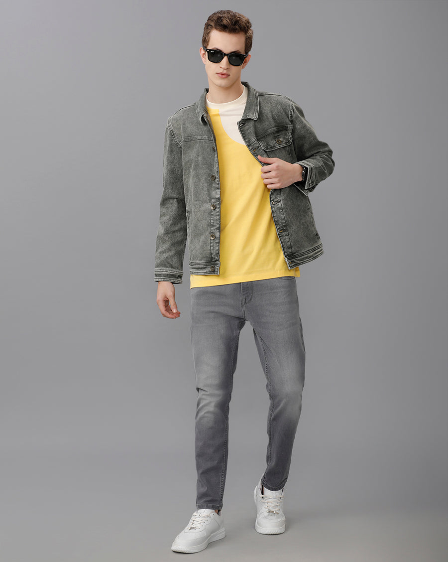 BANANA YELLOW REGULAR FIT COTTON T-SHIRT