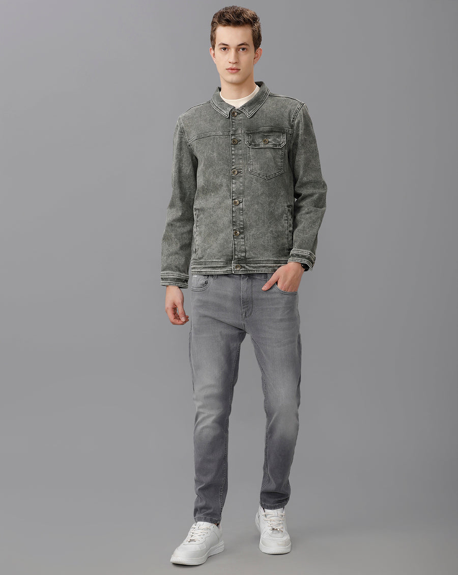 GREY TRACK CROPPED SKINNY FIT JEANS