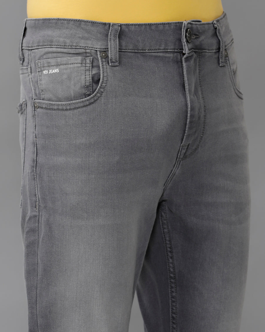 GREY TRACK CROPPED SKINNY FIT JEANS