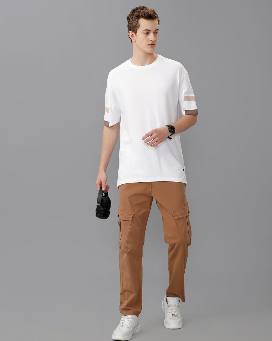 White Regular Fit Cotton T-Shirt