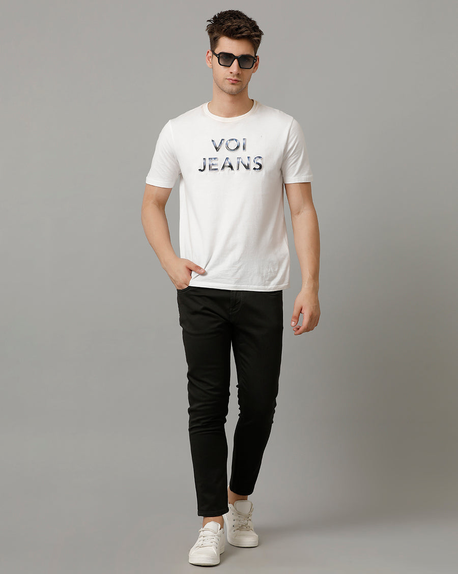 Olive Track Cropped Skinny Cotton Poly Jeans