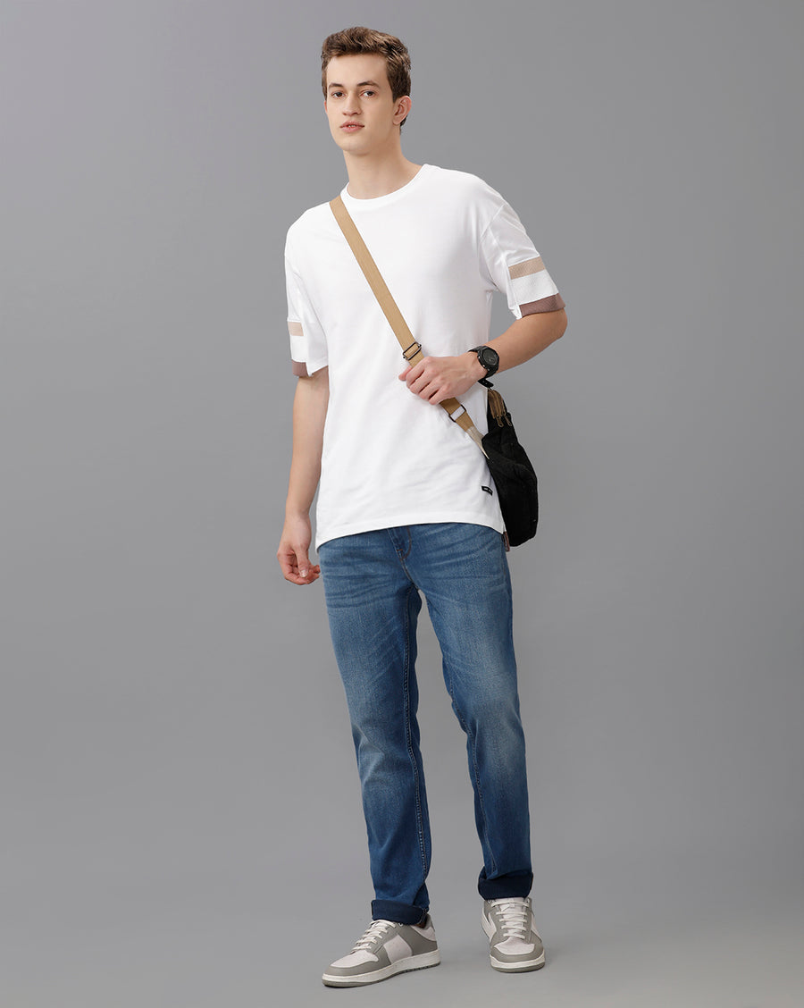 INDIGO TRACK SKINNY FIT JEANS