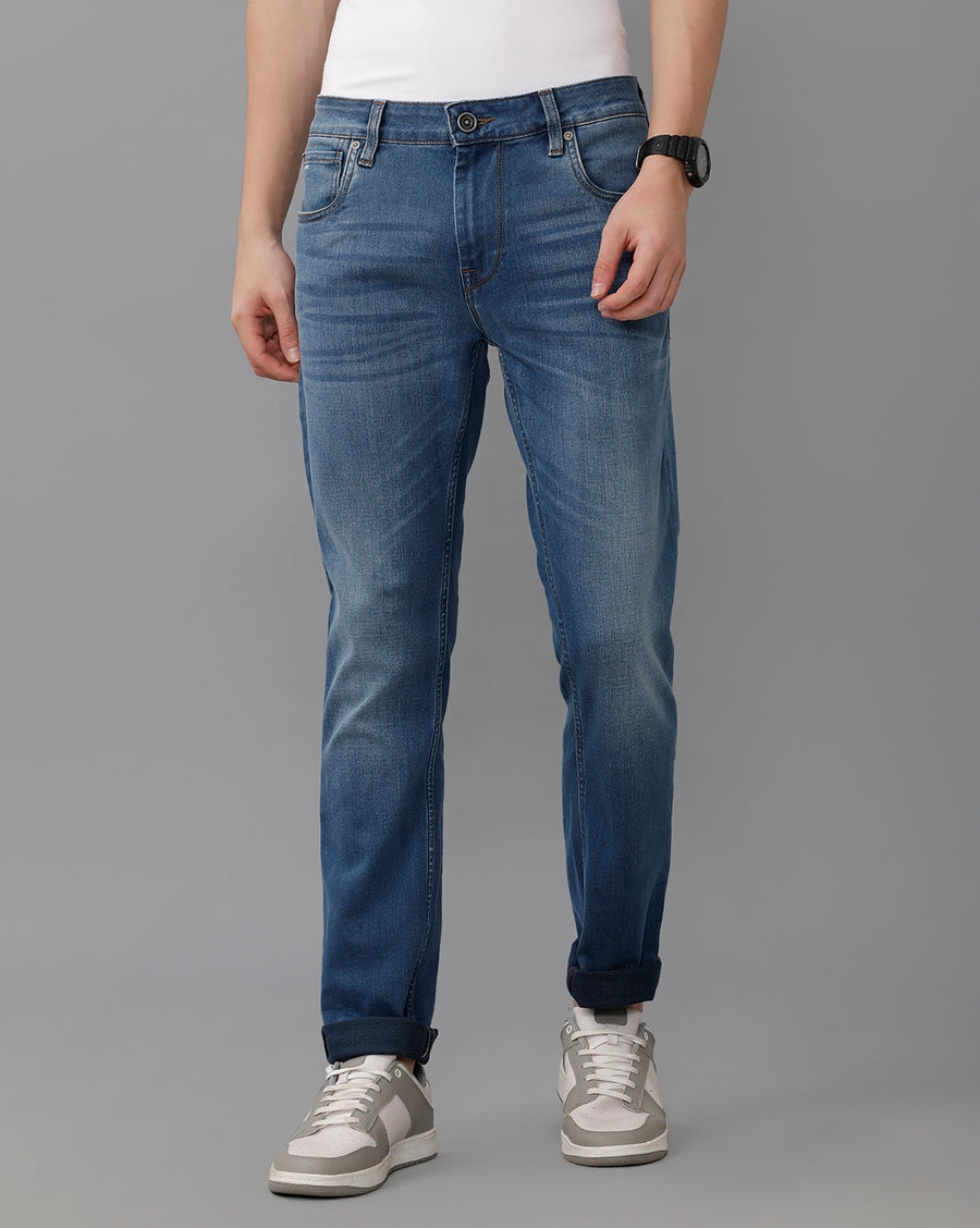 INDIGO TRACK SKINNY FIT JEANS