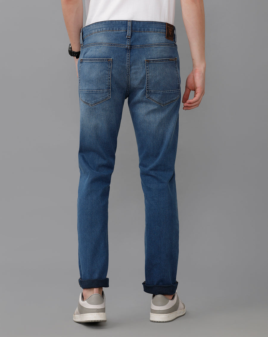 INDIGO TRACK SKINNY FIT JEANS