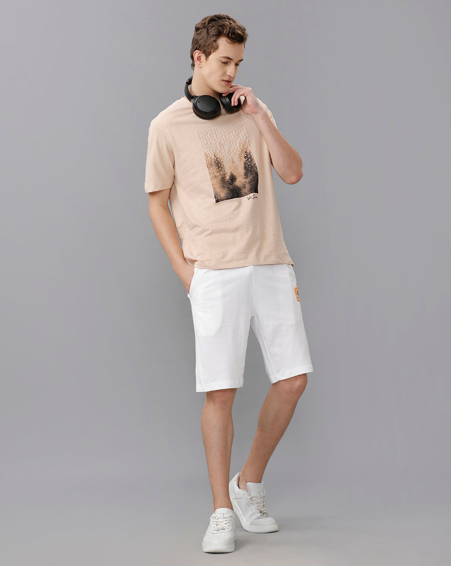 WHITE REGULAR FIT SHORT