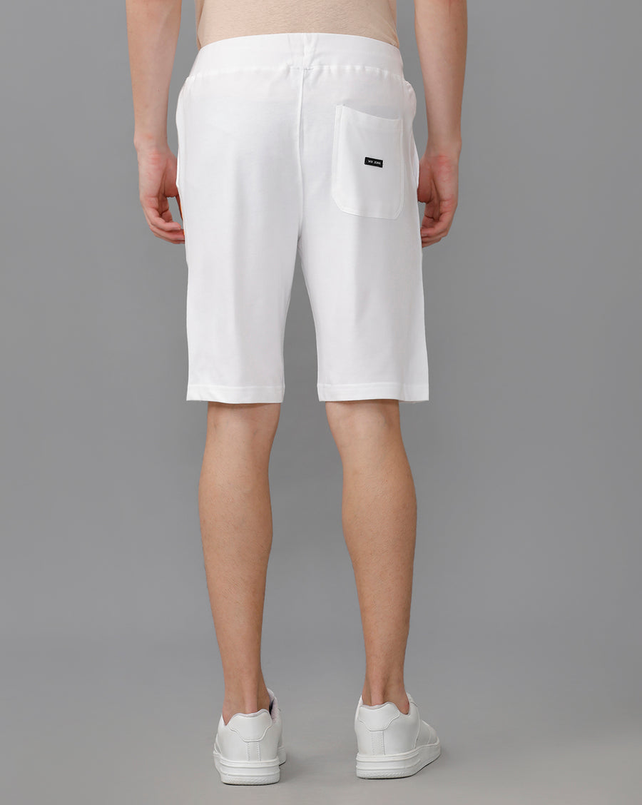 WHITE REGULAR FIT SHORT