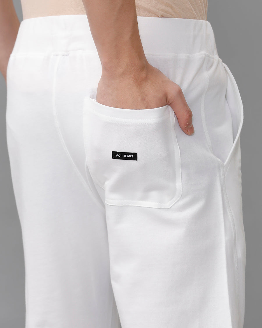 WHITE REGULAR FIT SHORT
