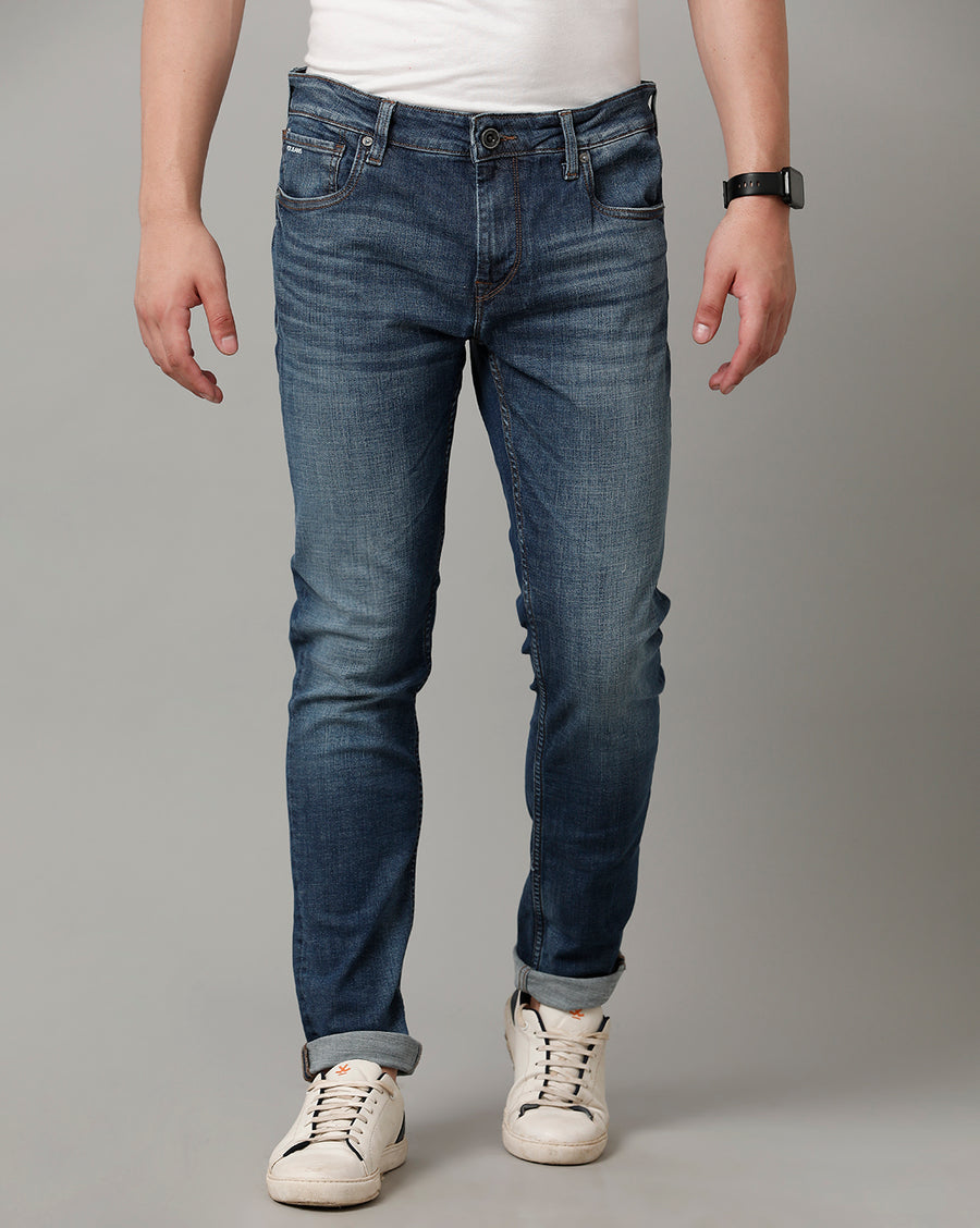 Indigo Track Skinny Jeans