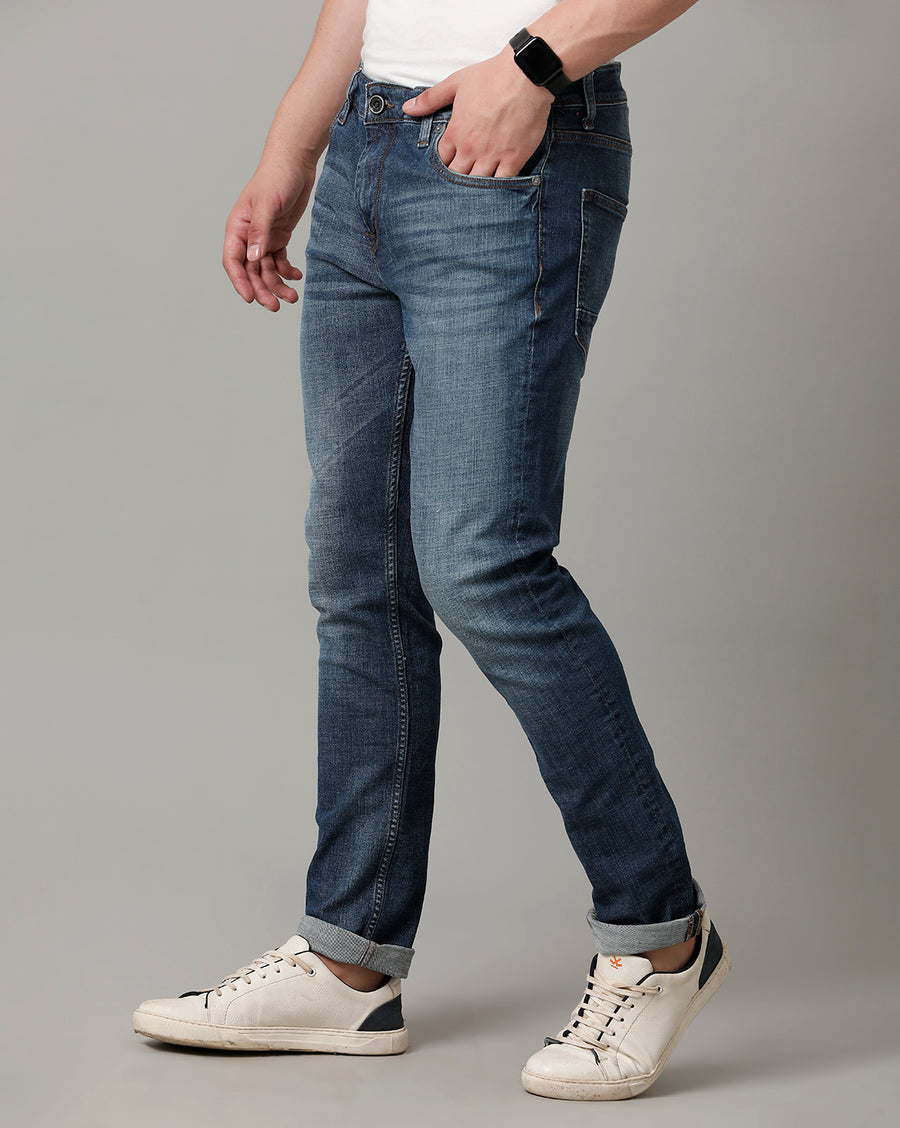 Indigo Track Skinny Jeans