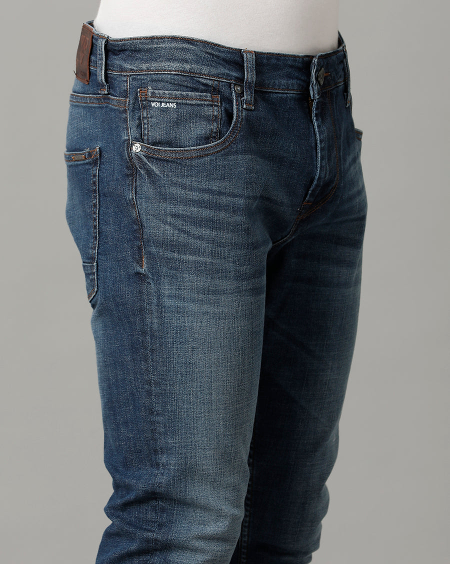 Indigo Track Skinny Jeans