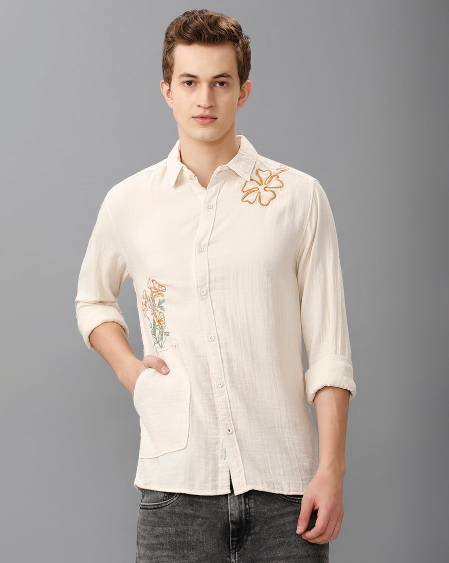 ECRU SLIM FIT SHIRT