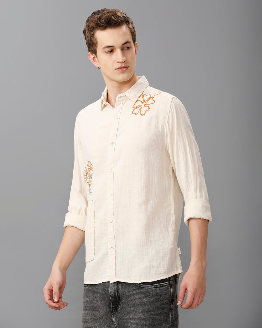 ECRU SLIM FIT SHIRT