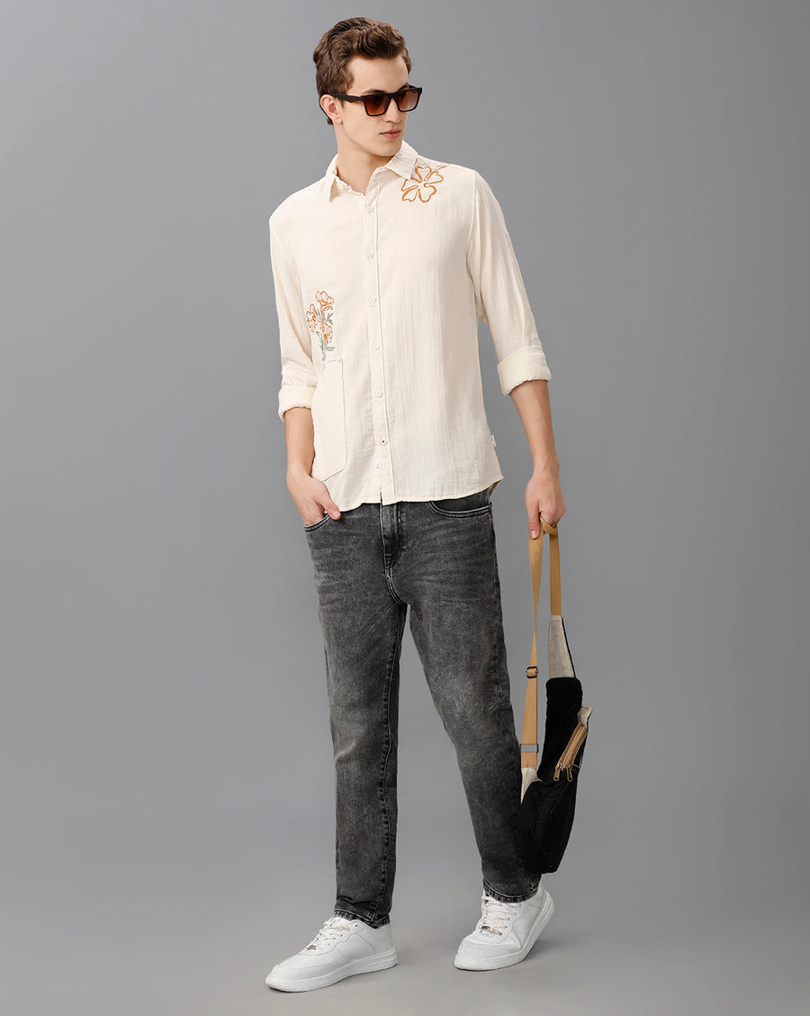 ECRU SLIM FIT SHIRT