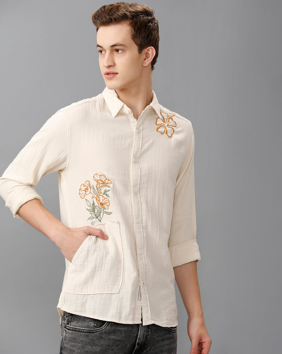 ECRU SLIM FIT SHIRT