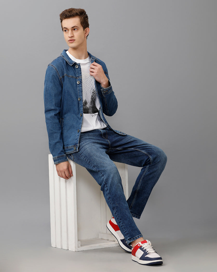 INDIGO REGULAR FIT DENIM JACKET