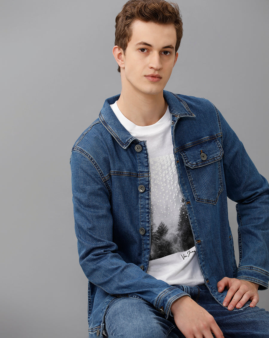 INDIGO REGULAR FIT DENIM JACKET