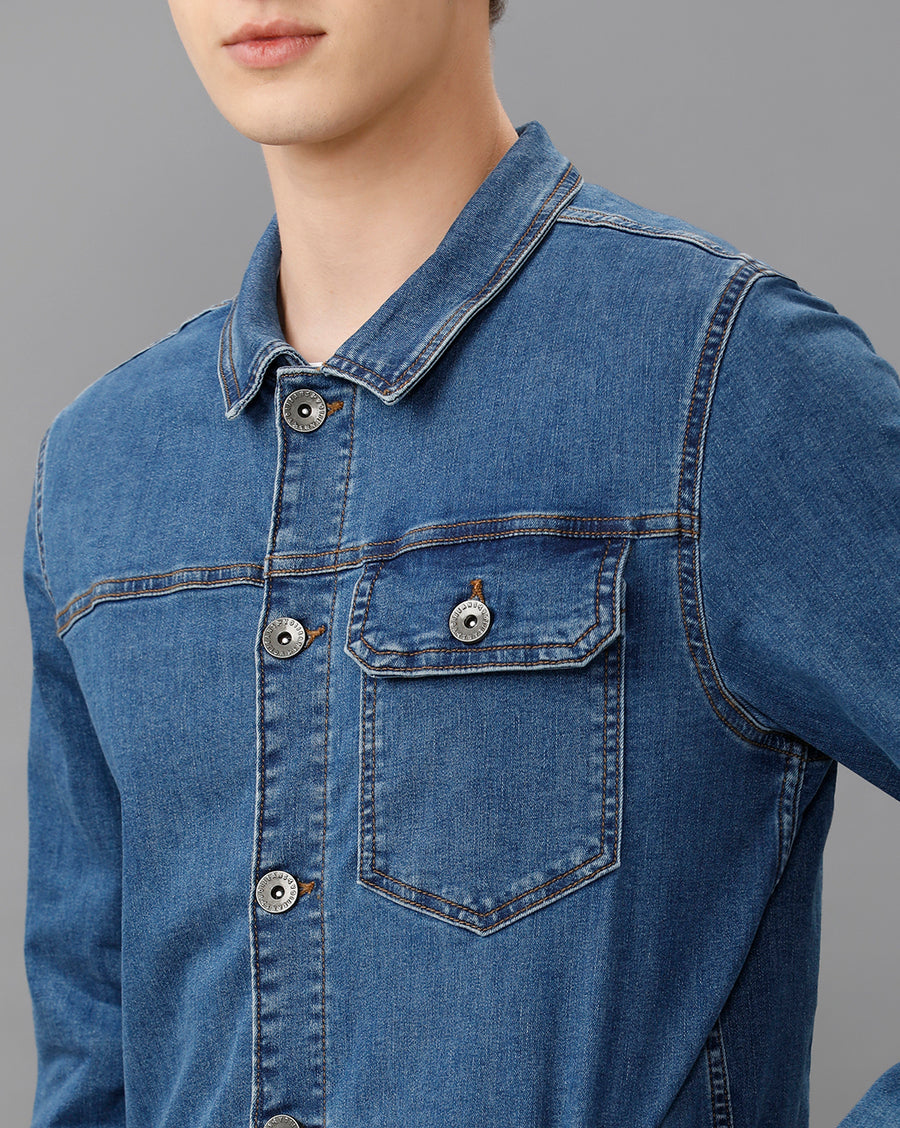 INDIGO REGULAR FIT DENIM JACKET
