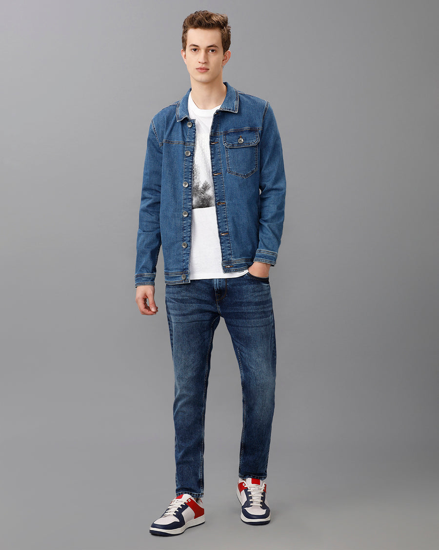 INDIGO REGULAR FIT DENIM JACKET