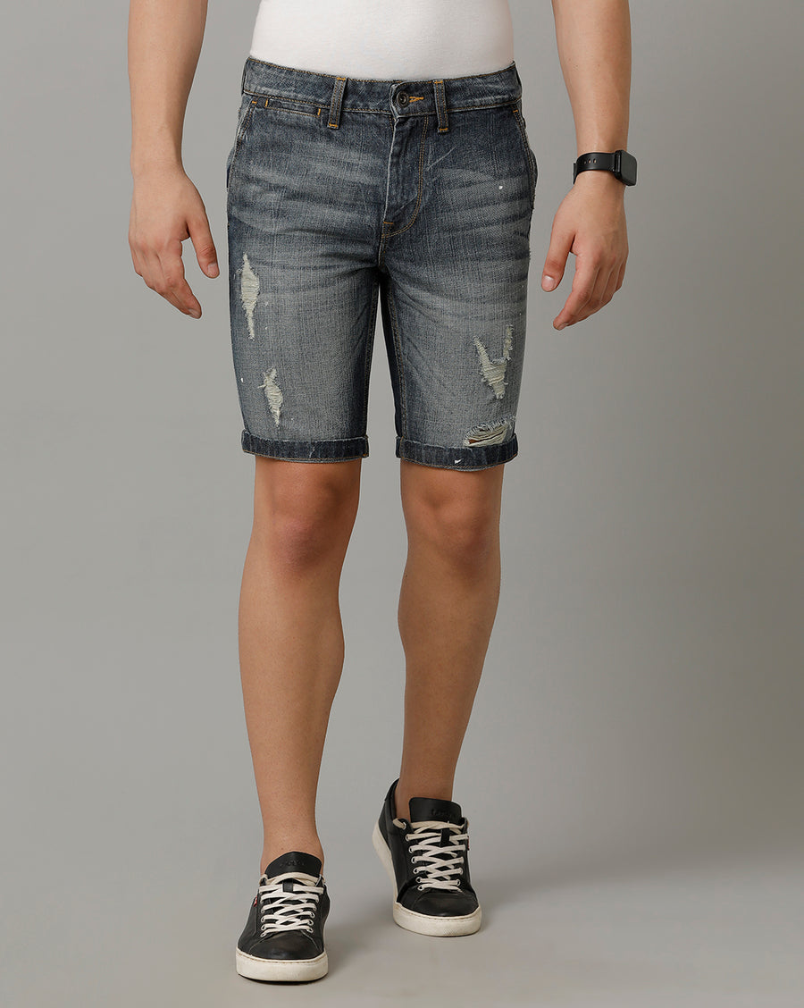Voi Jeans Mens Indigo Regular Fit Short