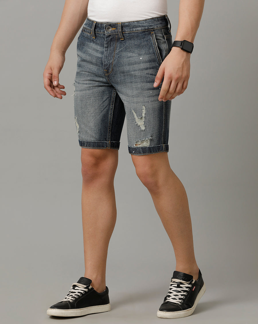 Voi Jeans Mens Indigo Regular Fit Short