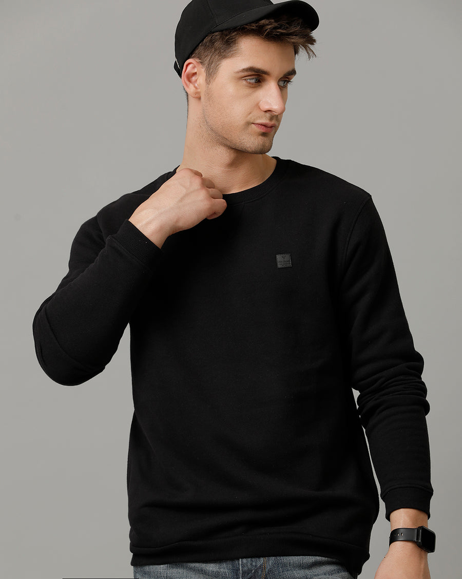 Mineral Black Regular Fit Sweat Shirt