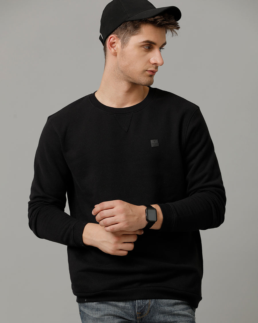 Mineral Black Regular Fit Sweat Shirt