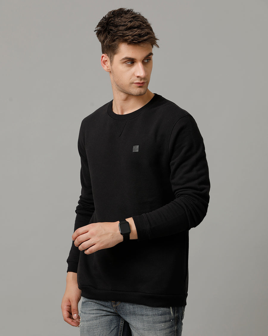 Mineral Black Regular Fit Sweat Shirt