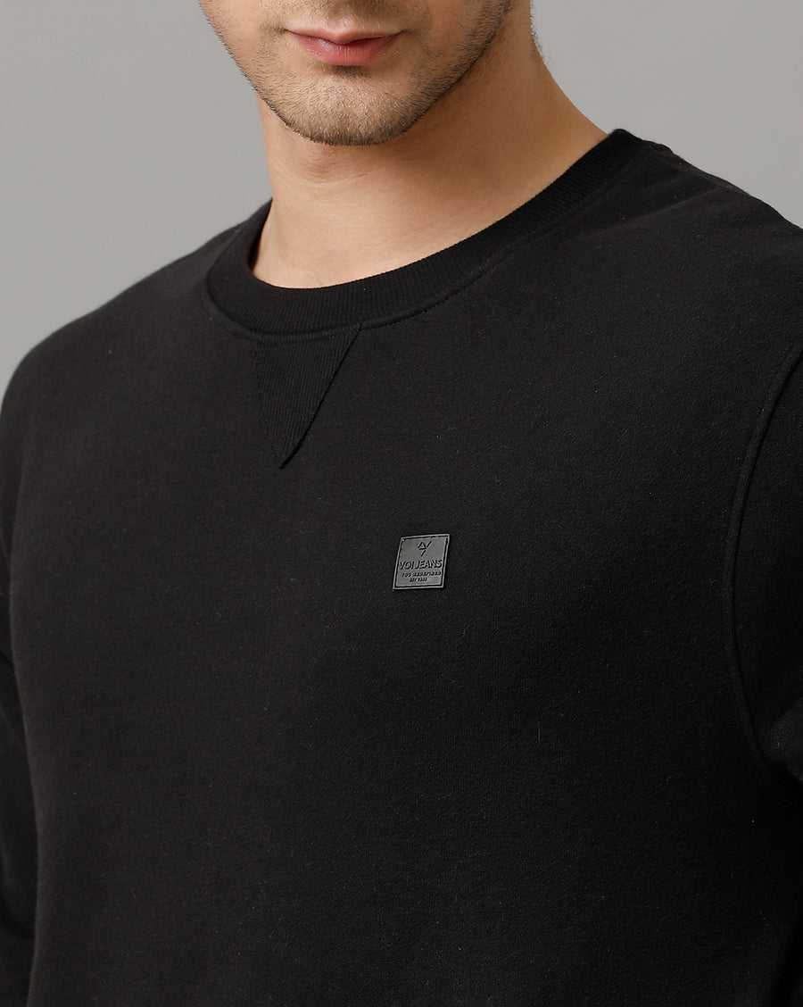 Mineral Black Regular Fit Sweat Shirt