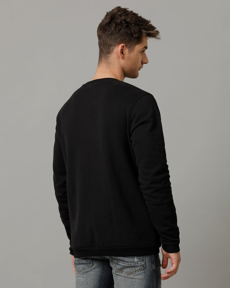 Mineral Black Regular Fit Sweat Shirt