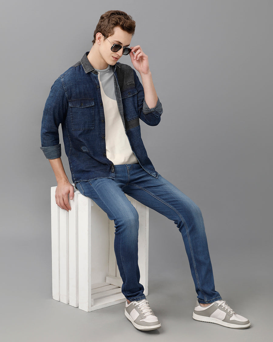 INDIGO REGULAR FIT SHIRT