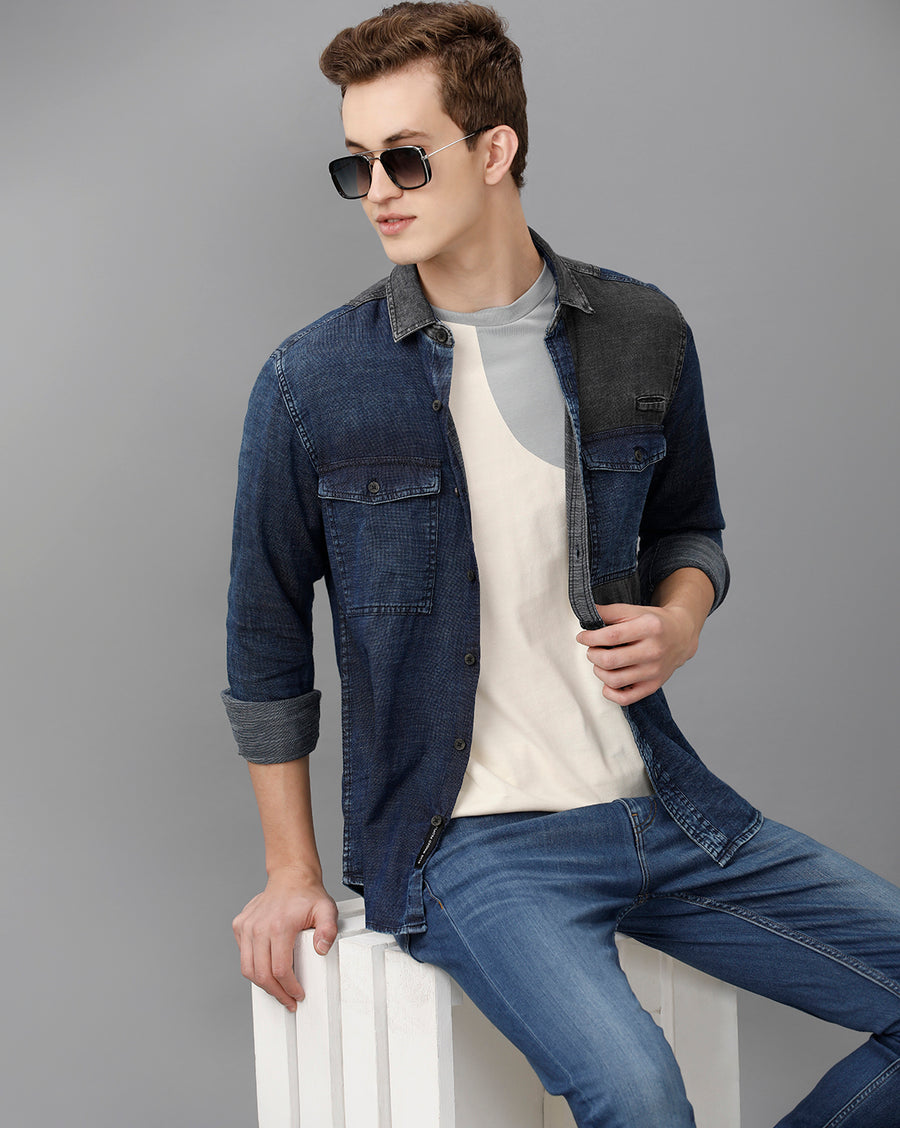 INDIGO REGULAR FIT SHIRT