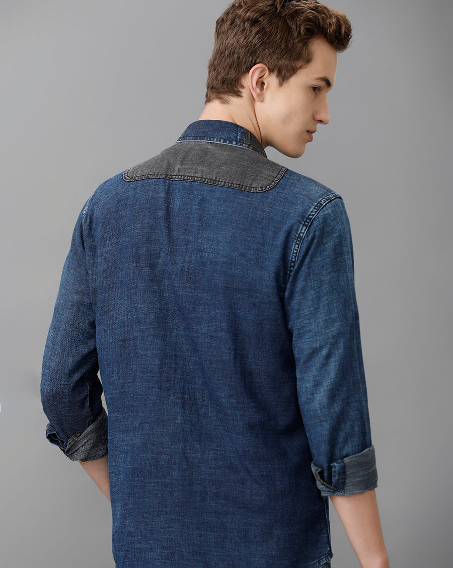 INDIGO REGULAR FIT SHIRT