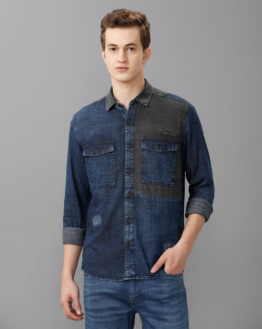 INDIGO REGULAR FIT SHIRT