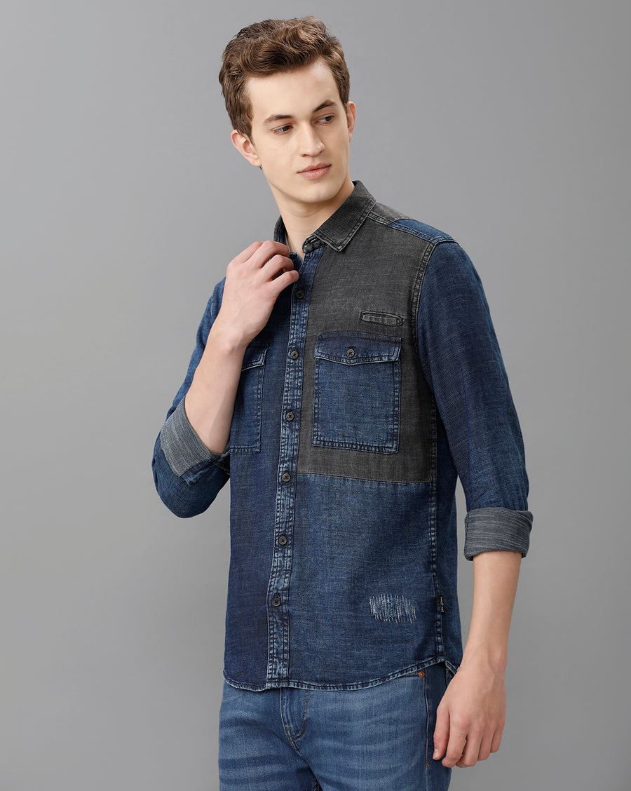 INDIGO REGULAR FIT SHIRT