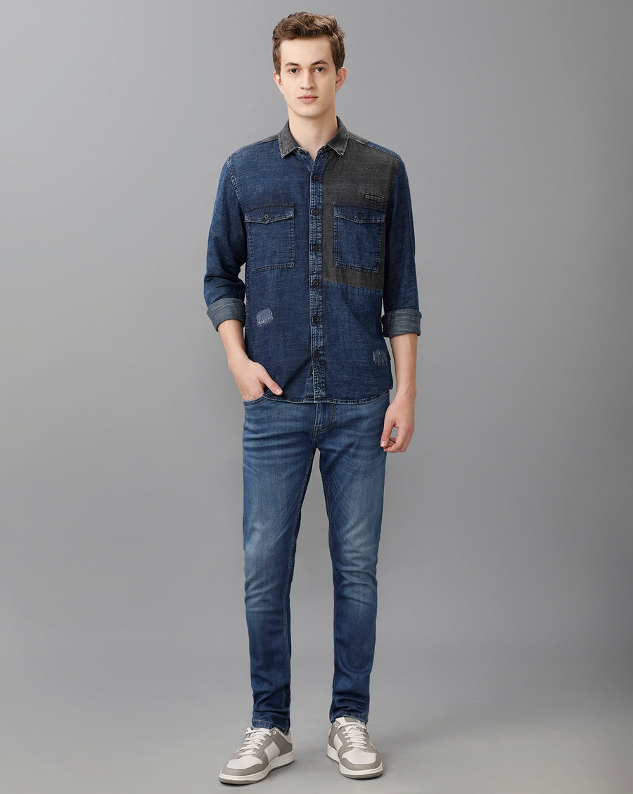 ULTRA MARINE BLUE REGULAR FIT JEANS