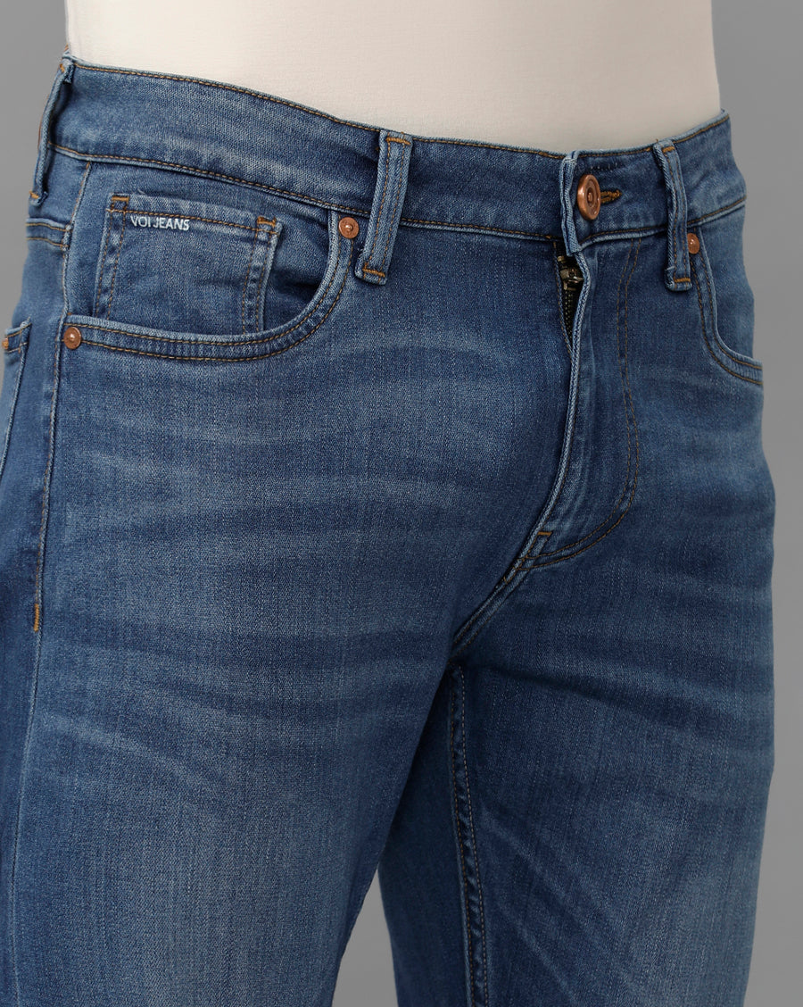 ULTRA MARINE BLUE REGULAR FIT JEANS