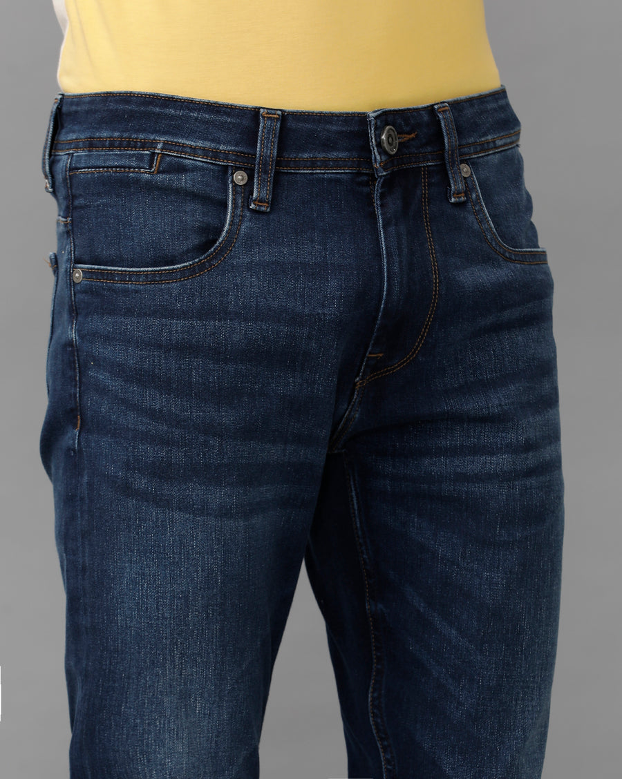 INDIGO TRACK SKINNY FIT JEANS