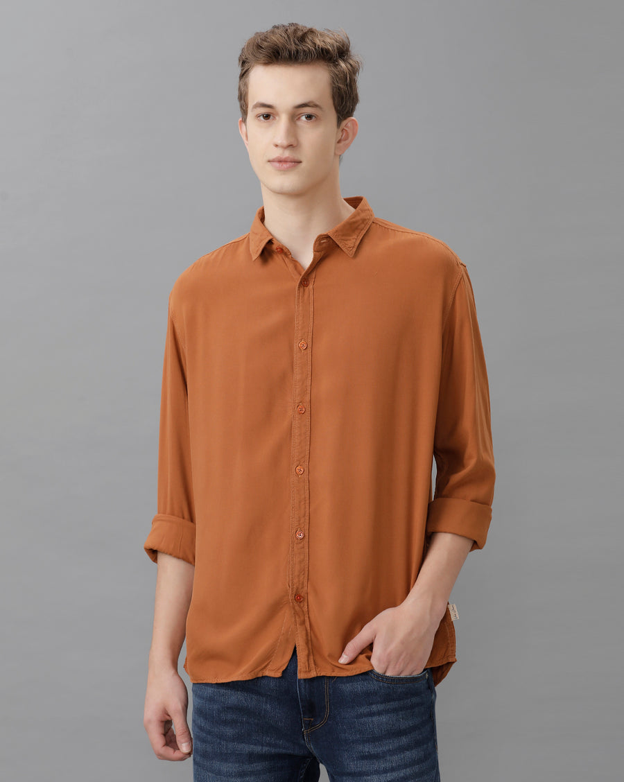 TOBACCO REGULAR FIT SHIRT