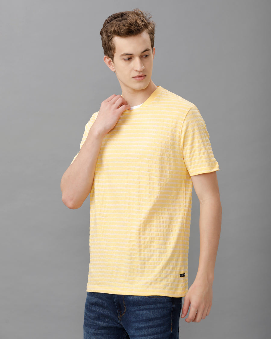 Banana white Regular Fit Cotton T-Shirt