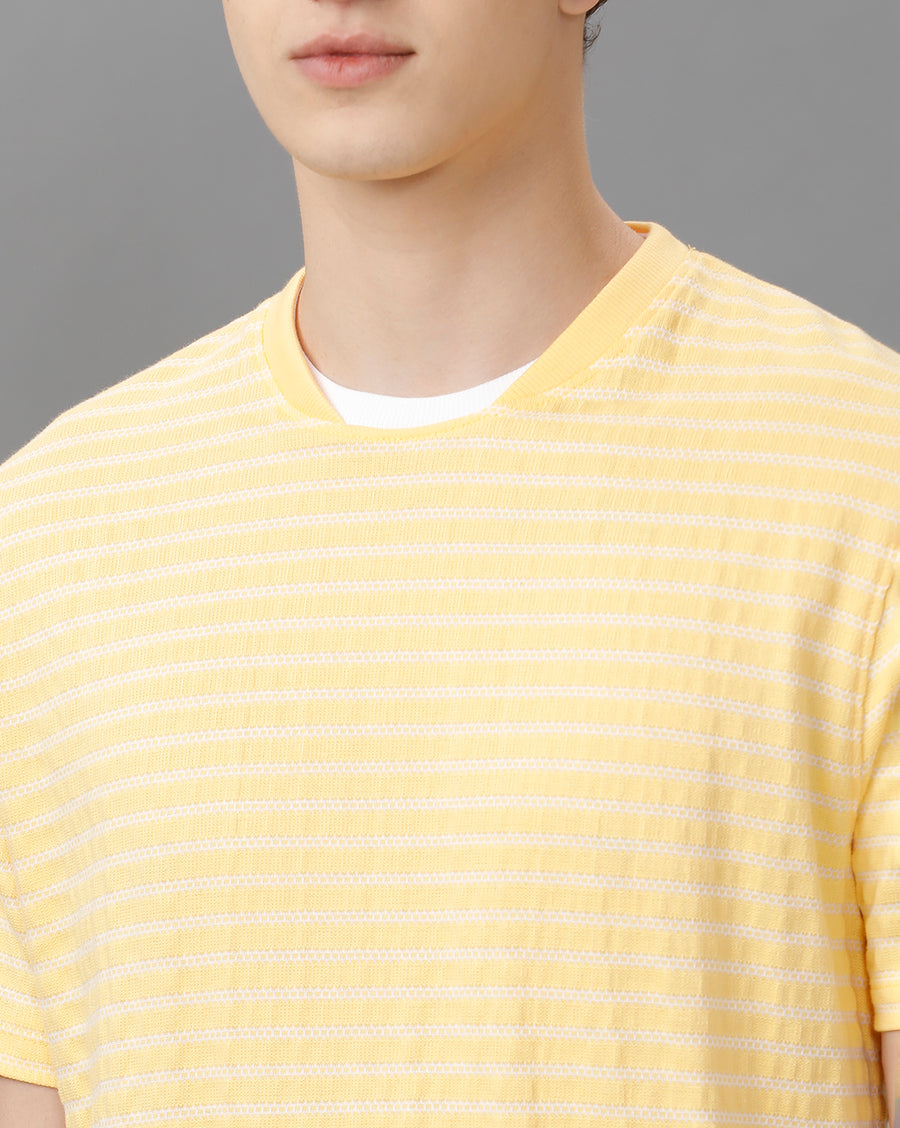 Banana white Regular Fit Cotton T-Shirt
