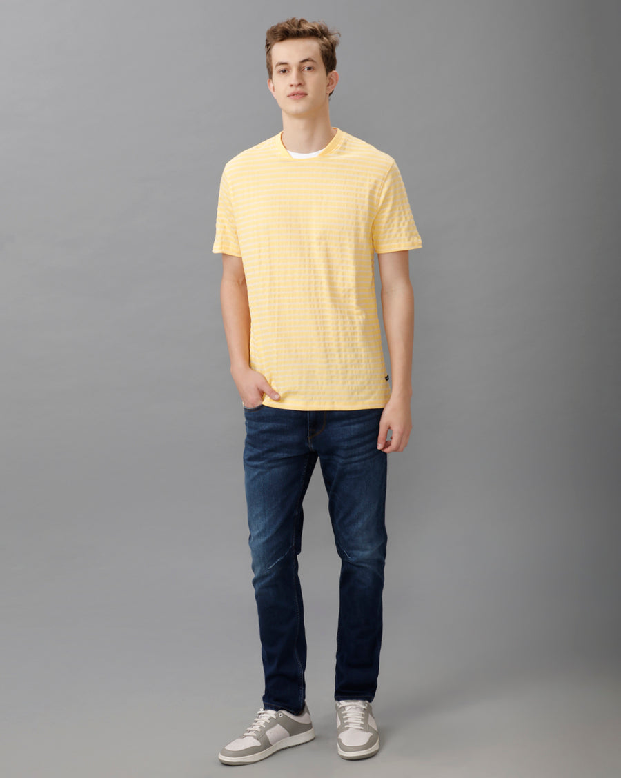 Banana white Regular Fit Cotton T-Shirt