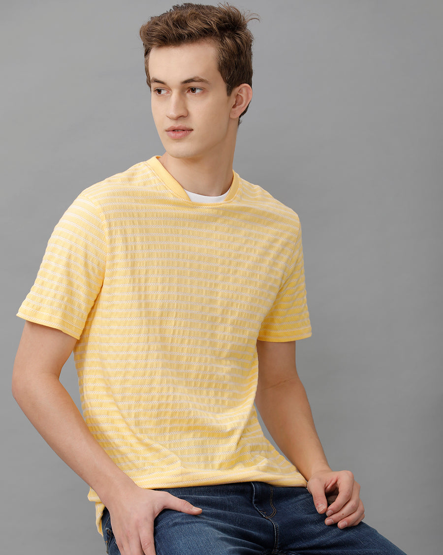 Banana white Regular Fit Cotton T-Shirt