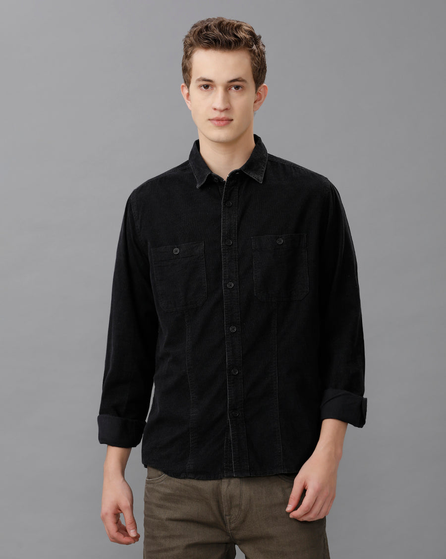 SULPHUR BLACK REGULAR FIT SHIRT