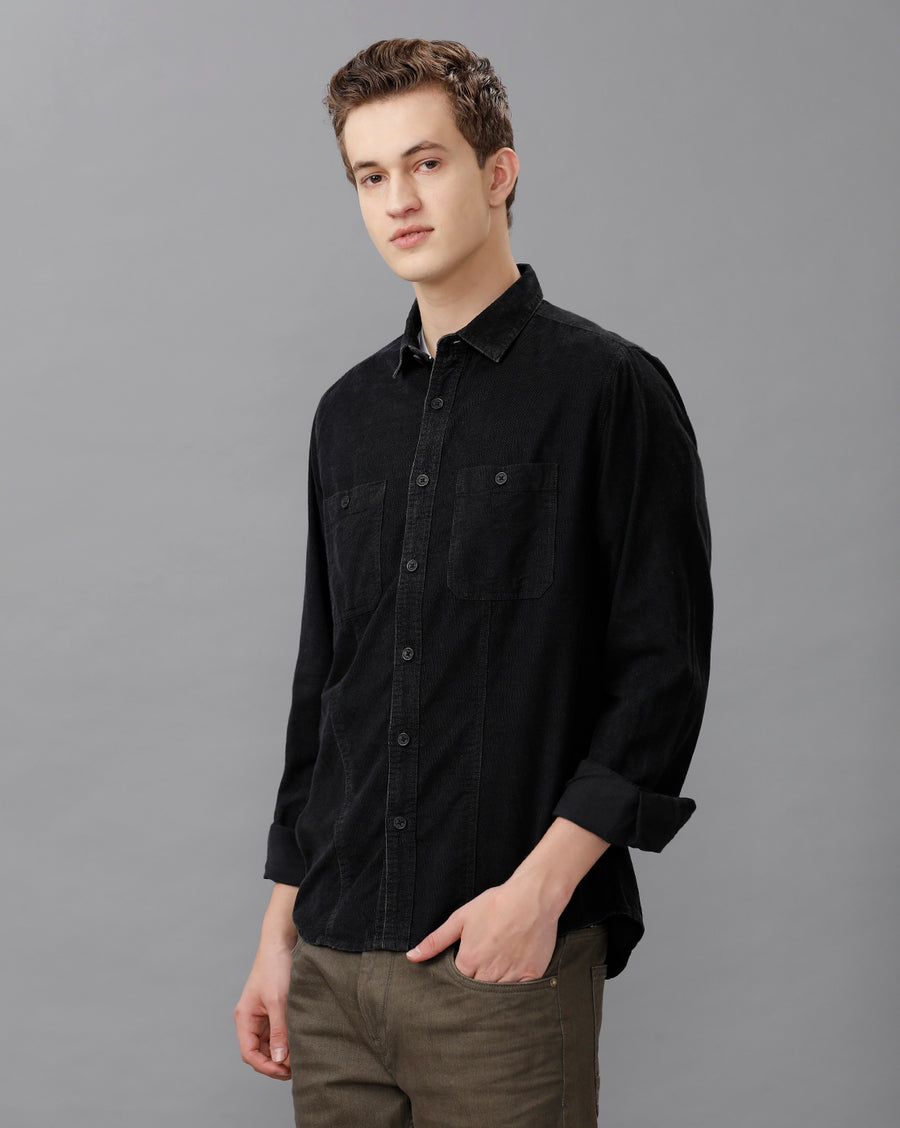 SULPHUR BLACK REGULAR FIT SHIRT