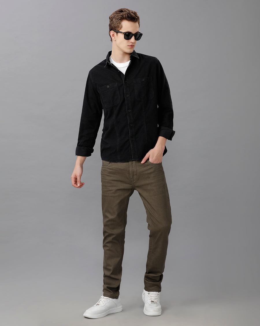 SULPHUR BLACK REGULAR FIT SHIRT