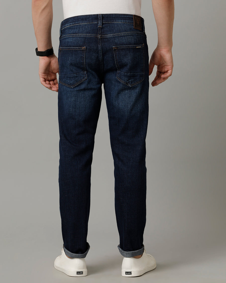 Indigo Track Skinny Cotton Poly Jeans